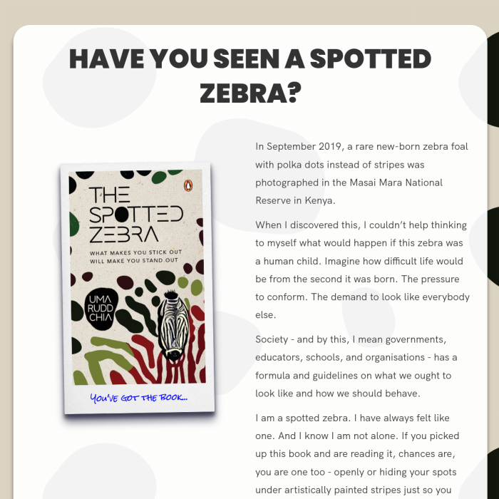 SPOTTED ZEBRA