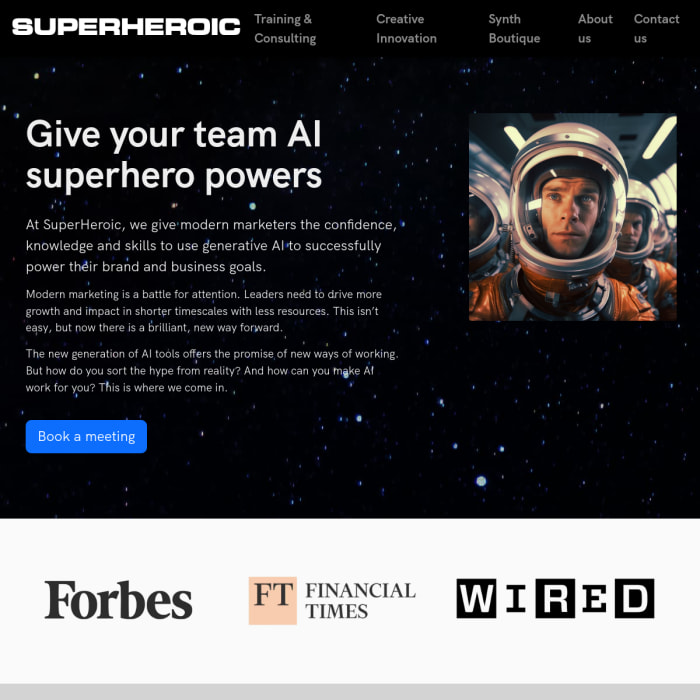 <b>SUPERHEROIC</b>: AI training and consulting