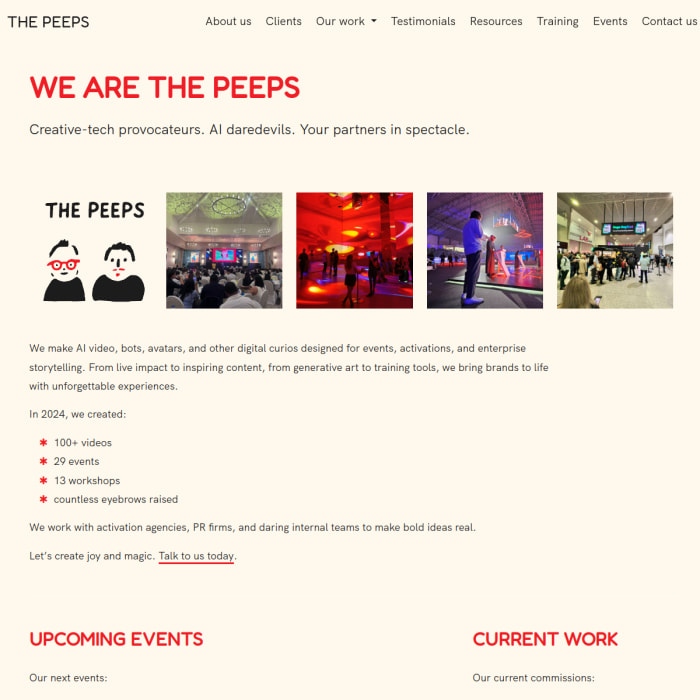 <b>The Peeps</b>: our new website!